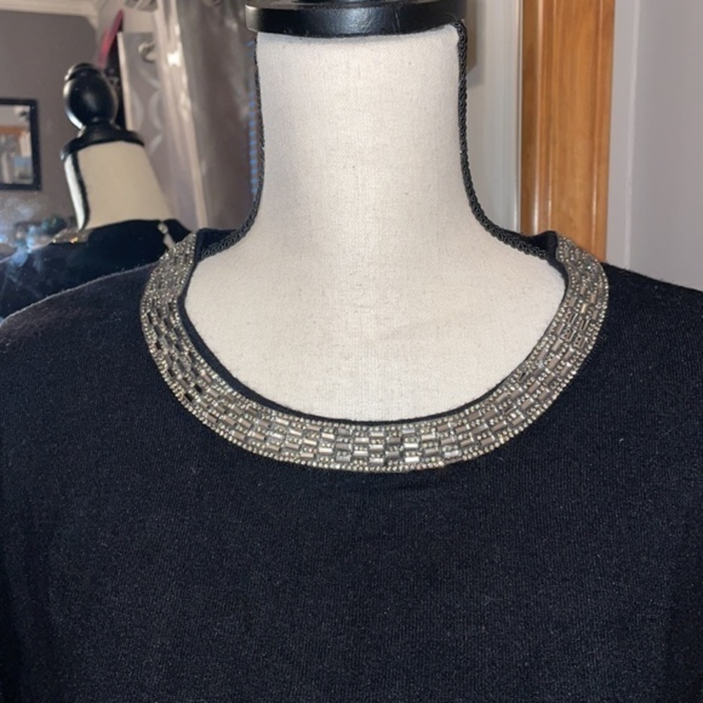 Beautiful Liz Claiborne sweater‎ with beaded neck line